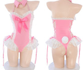 Pink bunny style teddy set